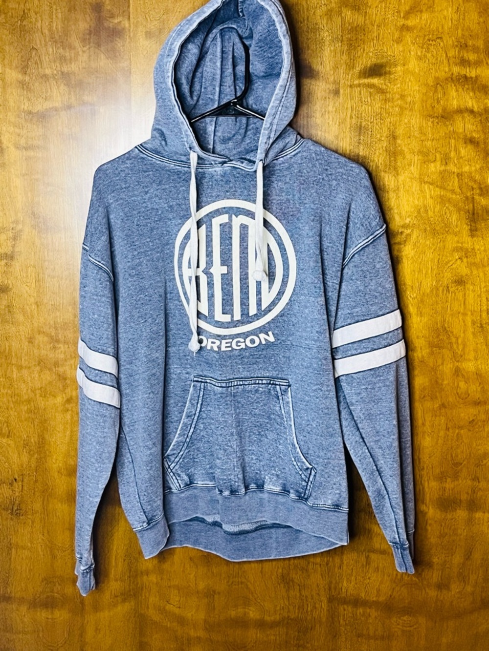 U.S. Vintage 1965 Oregon Graphic Hoodie Gray Pullover Sweatshirt Size Medium